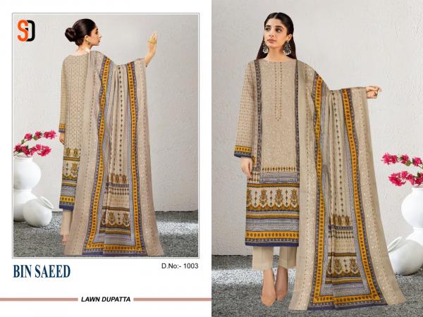 Shraddha Bin Saeed Styles Lawn Cotton Designer Pakistani Suit